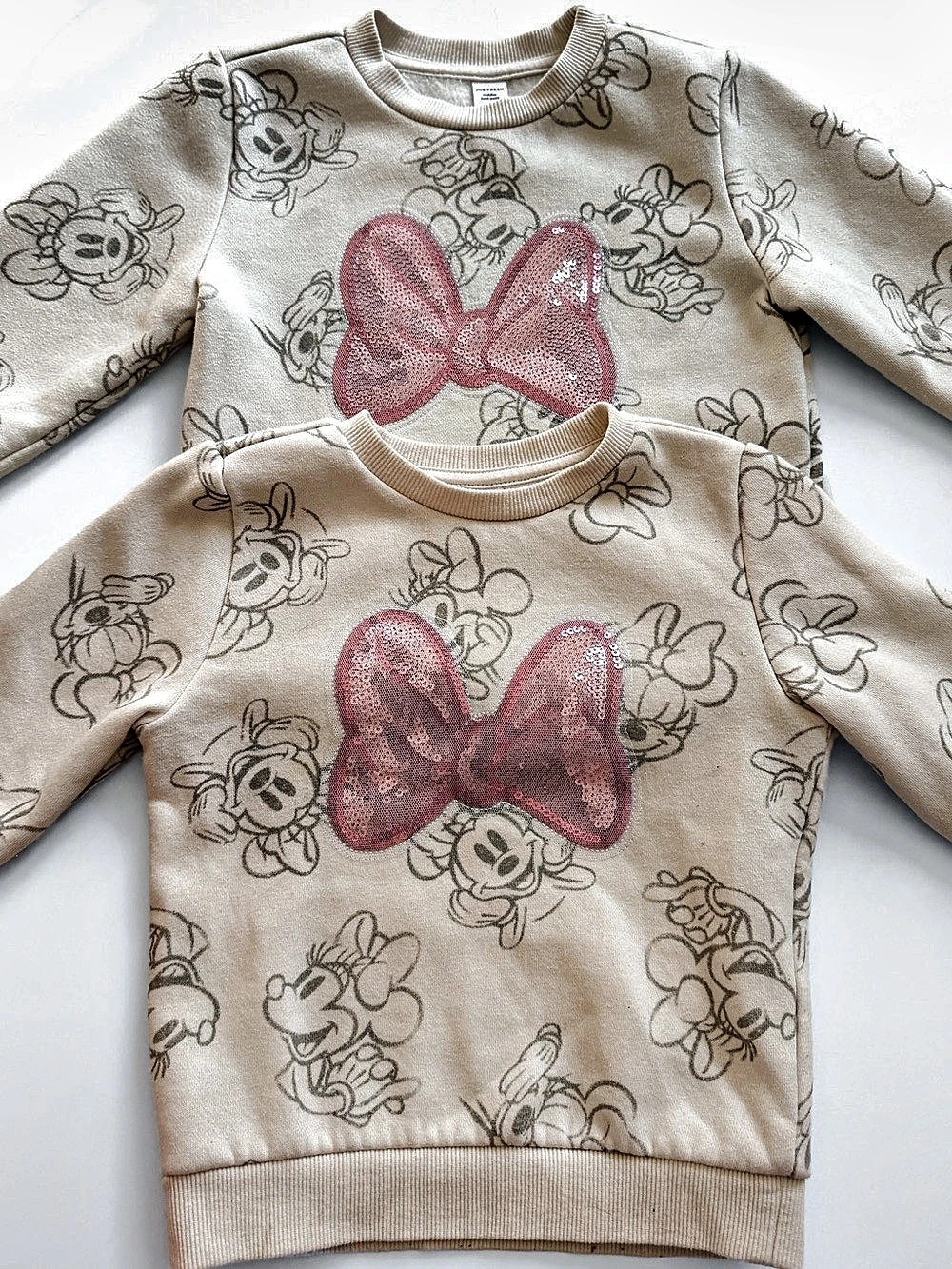 Joe Fresh x Disney Minnie Mouse Print Sweatshirts Pink & Cream